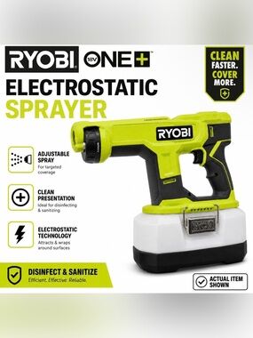 RYOBI 18V Cordless Handheld Electrostatic Sprayer Fogger Tool Only